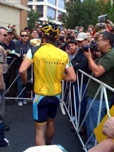 I took this shot shortly after getting Lance Armstrong's autograph in Santa Clarita, California. 